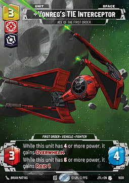 Vonreg's TIE Interceptor, Ace of the First Order (V.3)⁣ - Jump to Lightspeed: Extras⁣ (Uncommon)⁣ [1030]