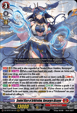 Sealed Blaze of Arbitration, Bavsargra Aksayya [D-Format] (V.1 - Triple Rare)⁣ - Moon Fangs & Cerulean Blaze⁣ (Triple Rare)⁣ [001]