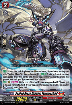 Sealed Blaze Dragon, Yyugmashad [D-Format] (V.1 - Triple Rare)⁣ - Moon Fangs & Cerulean Blaze⁣ (Triple Rare)⁣ [003]