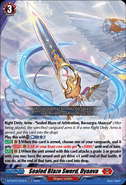 Sealed Blaze Sword, Dyaava [D-Format] (V.1 - Double Rare)⁣ - Moon Fangs & Cerulean Blaze⁣ (Double Rare)⁣ [033]