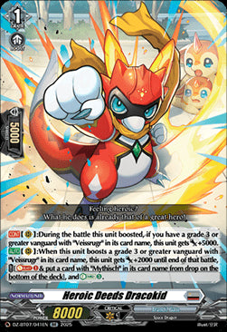 Heroic Deeds Dracokid [D-Format] (V.1 - Double Rare)⁣ - Moon Fangs & Cerulean Blaze⁣ (Double Rare)⁣ [041]