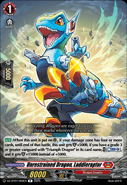 Unrestrained Dragon, Laddieraptor [D-Format] (V.1 - Rare)⁣ - Moon Fangs & Cerulean Blaze⁣ (Rare)⁣ [069]