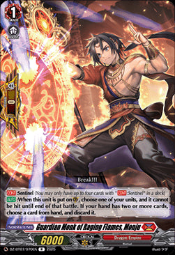 Guardian Monk of Raging Flames, Monju [D-Format]⁣ - Moon Fangs & Cerulean Blaze⁣ (Rare)⁣ [070]