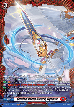 Sealed Blaze Sword, Dyaava [D-Format] (V.2 - Frame Rare)⁣ - Moon Fangs & Cerulean Blaze⁣ (Frame Rare)⁣ [FR04]