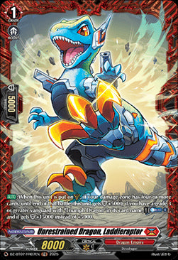 Unrestrained Dragon, Laddieraptor [D-Format] (V.2 - Frame Rare)⁣ - Moon Fangs & Cerulean Blaze⁣ (Frame Rare)⁣ [FR07]