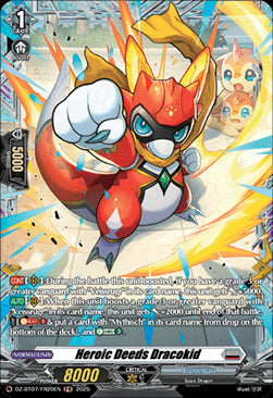 Heroic Deeds Dracokid [D-Format] (V.2 - Frame Rare)⁣ - Moon Fangs & Cerulean Blaze⁣ (Frame Rare)⁣ [FR20]