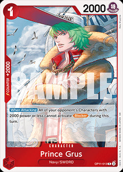 Prince Grus (OP11-013)⁣ - A Fist of Divine Speed⁣ (Rare)⁣ [013]