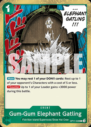 Gum-Gum Elephant Gatling (OP11-038)⁣ - A Fist of Divine Speed⁣ (Rare)⁣ [038]