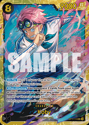 Koby (OP11-119) (V.1)⁣ - A Fist of Divine Speed⁣ (Secret Rare)⁣ [119]