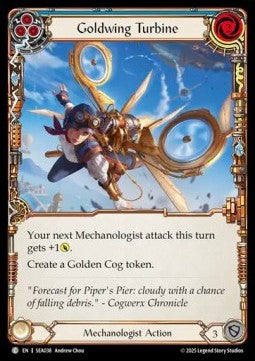 Goldwing Turbine (Blue) (Rainbow Foil)⁣ - High Seas⁣ (Common)⁣ [038]
