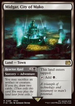 Midgar, City of Mako // Reactor Raid⁣ - Magic: The Gathering - FINAL FANTASY⁣ (Rare)⁣ [286]