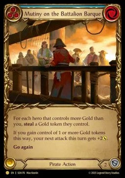 Mutiny on the Battalion Barque (Cold Foil)⁣ - High Seas⁣ (Common)⁣ [176]