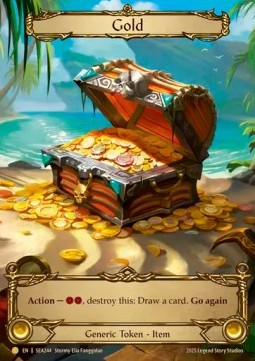 Gold (Extended Art Rainbow Foil)⁣ - High Seas⁣ (Token)⁣ [244]
