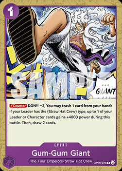 Gum-Gum Giant (OP09-078)⁣ - Starter Deck: Purple Black Monkey.D.Luffy⁣ (Rare)⁣ [OP09-078]