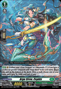 Argo Siren, Cephis [D-Format] (V.1 - Double Rare)⁣ - Knights 0f Rebirth⁣ (Double Rare)⁣ [038]