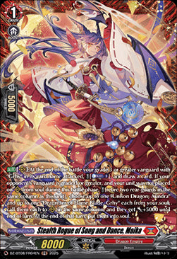 Stealth Rogue of Song and Dance, Maika [D-Format] (V.2 - Frame Rare)⁣ - Knights 0f Rebirth⁣ (Frame Rare)⁣ [FR04]