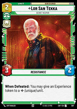 Lor San Tekka, Secret Keeper (V.2)⁣ - Legends of the Force⁣ (Uncommon)⁣ [597]