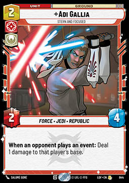 Adi Gallia, Stern and Focused (V.2) - Legends of the Force (Rare) [LOF-644]