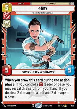 Rey, With Palpatine's Power (V.2) - Legends of the Force (Rare) [LOF-650]