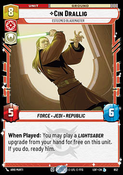 Cin Drallig, Esteemed Blademaster (V.2)⁣ - Legends of the Force⁣ (Legendary)⁣ [652]