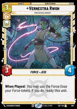 Vernestra Rwoh, Precocious Knight (V.2)⁣ - Legends of the Force⁣ (Rare)⁣ [697]