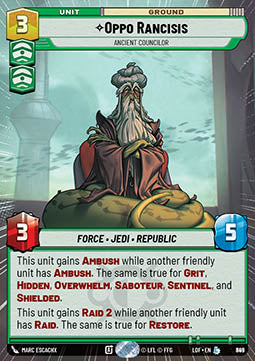 Oppo Rancisis, Ancient Councilor (V.2)⁣ - Legends of the Force: Extras⁣ (Legendary)⁣ [845]