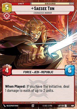 Saesee Tiin, Courageous Warrior (V.2)⁣ - Legends of the Force: Extras⁣ (Uncommon)⁣ [907]