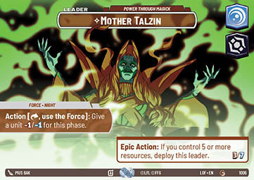 Mother Talzin, Power Through Magick (V.2) - Legends of the Force: Extras (Common) [XLOF-1006]
