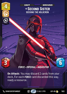 Second Sister, Seeking the Holocron (V.3) - Legends of the Force: Extras (Rare) [XLOF-1023]