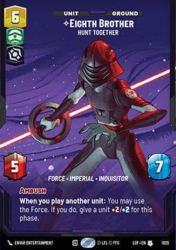 Eighth Brother, Hunt Together (V.3) - Legends of the Force: Extras (Uncommon) [XLOF-1025]