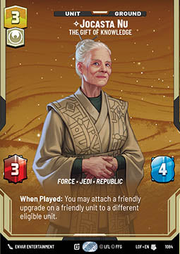 Jocasta Nu, The Gift of Knowledge (V.4) - Legends of the Force: Extras (Uncommon) [XLOF-1084]