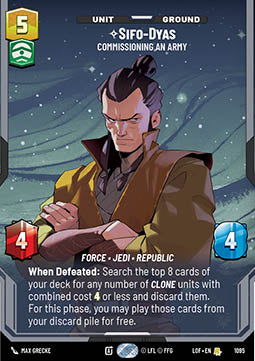 Sifo-Dyas, Commissioning An Army (V.4) - Legends of the Force: Extras (Rare) [XLOF-1095]