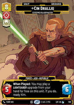Cin Drallig, Esteemed Blademaster (V.4) - Legends of the Force: Extras (Legendary) [XLOF-1105]