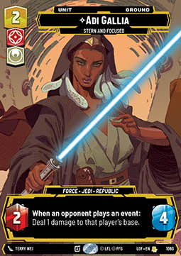 Adi Gallia, Stern and Focused (V.3) - Legends of the Force: Extras (Rare) [XLOF-1060]