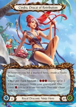 Cindra, Dracai of Retribution (Alternate Art Rainbow Foil)⁣ - Hero Promos⁣ (Promo)⁣ [144]