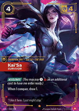 Kai'Sa, Survivor (V.1 - Epic) - Origins (Epic) [OGN-039]