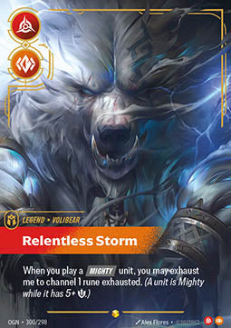 Volibear, Relentless Storm (V.2 - Showcase) - Origins (Showcase) [OGN-300]