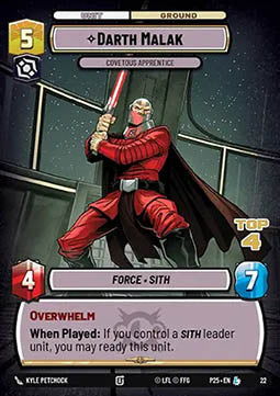 Darth Malak, Covetous Apprentice (V.2) - 2025 Promos (Legendary) [P25-022]