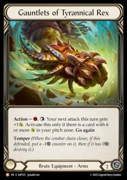 Gauntlets of Tyrannical Rex (Rainbow Foil) - Super Slam (Legendary) [SUP-125]