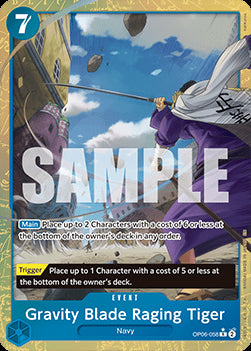 Gravity Blade Raging Tiger (OP06-058) (V.2) - The Best Vol.2 (Alternate Art) [PRB02-OP06-058]