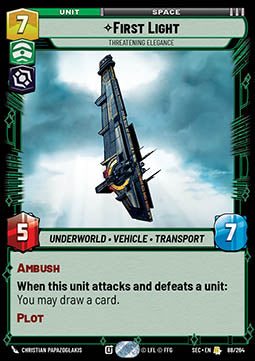 First Light, Threatening Elegance (V.1) - Secrets of Power (Rare) [SEC-088]