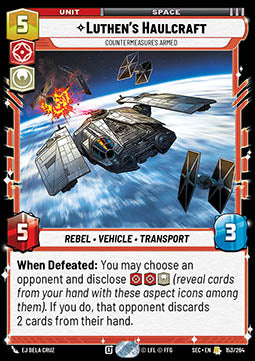 Luthen's Haulcraft, Countermeasures Armed (V.1) - Secrets of Power (Rare) [SEC-153]