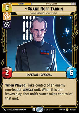 Grand Moff Tarkin, Taking Krennic's Achievement (V.1) - Secrets of Power (Rare) [SEC-192]