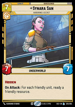 Synara San, Harboring a Secret (V.1) - Secrets of Power (Legendary) [SEC-225]