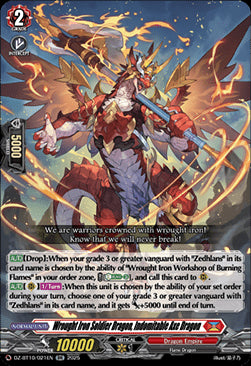 Wrought Iron Soldier Dragon, Indomitable Axe Dragon  (V.1 - Double Rare) - Dragonsoul Resonance (Double Rare) [DZ-BT10-021]