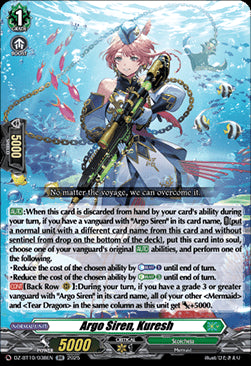 Argo Siren, Kuresh  (V.1 - Double Rare) - Dragonsoul Resonance (Double Rare) [DZ-BT10-038]