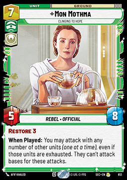 Mon Mothma, Clinging to Hope (V.2) - Secrets of Power (Rare) [SEC-613]