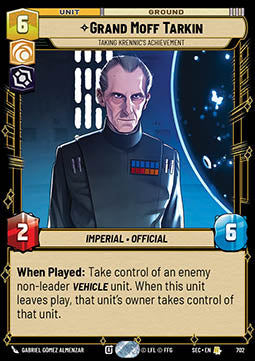 Grand Moff Tarkin, Taking Krennic's Achievement (V.2) - Secrets of Power (Rare) [SEC-702]