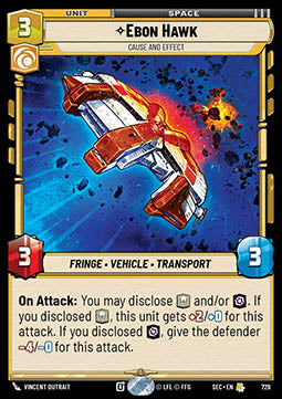 Ebon Hawk, Cause and Effect (V.2) - Secrets of Power (Rare) [SEC-729]