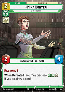 Mina Bonteri, Stop This War (V.3) - Secrets of Power: Extras (Uncommon) [XSEC-850]